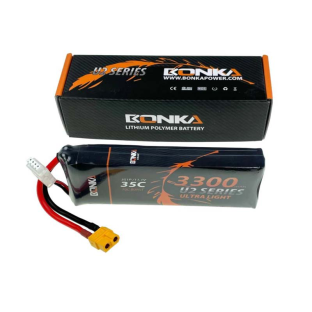 BONKA 3300mAh 35C 3S LiPo Battery for RC Helicopter